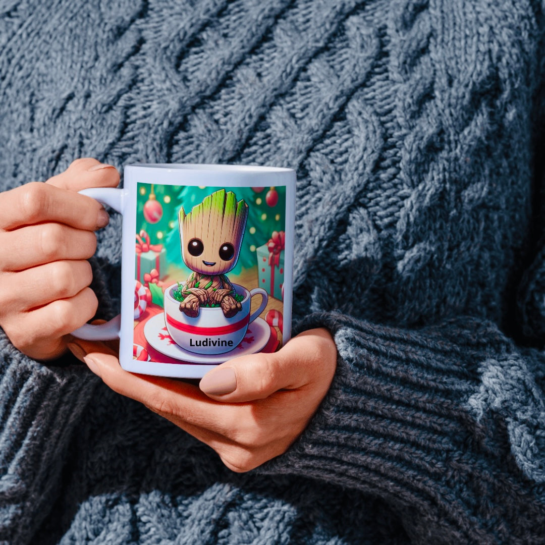 Mug Groot de Noël personnalisé – Cadeau unique et fait main