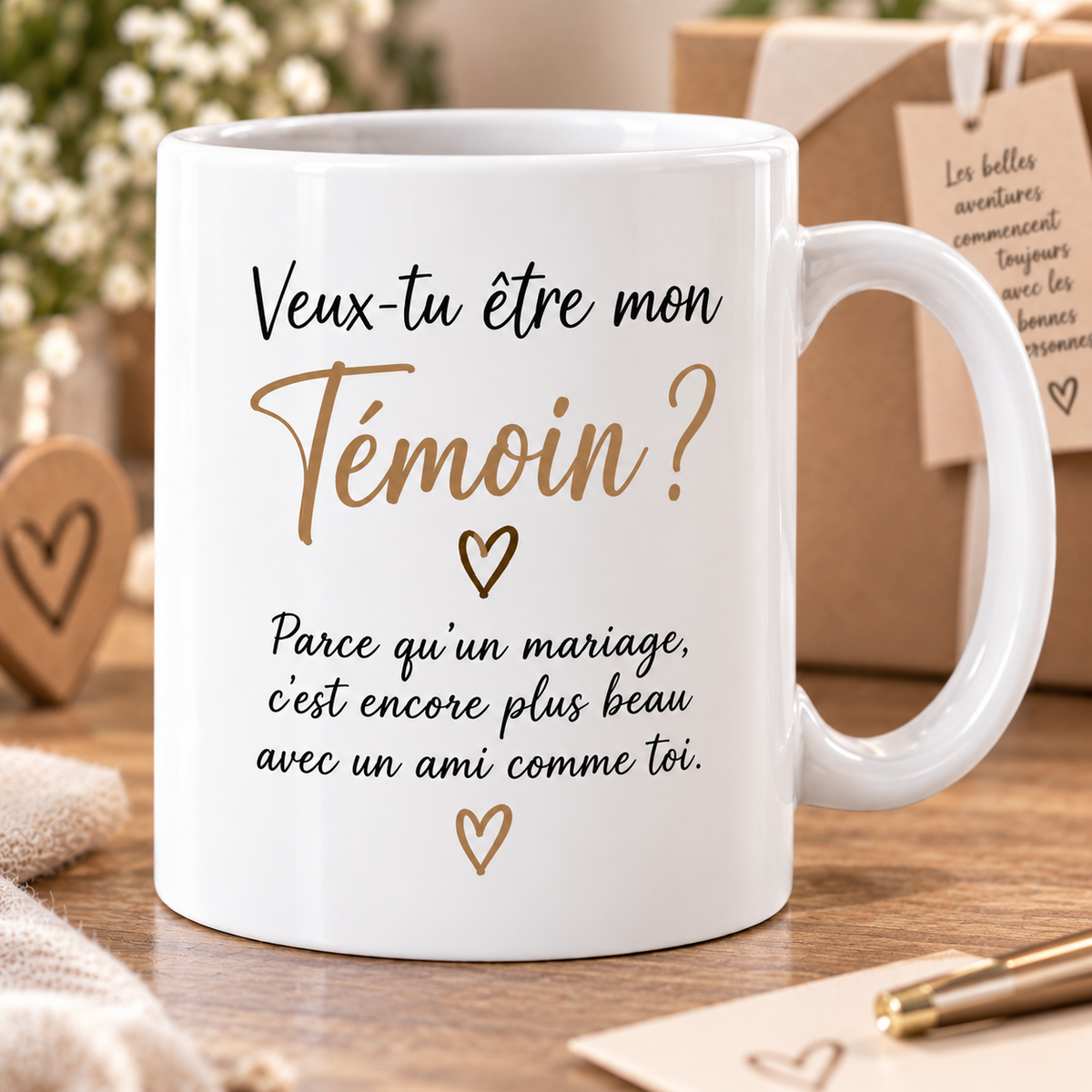Mug Veux-tu être mon témoin ? – Cadeau demande témoin mariage homme – Tasse annonce mariage originale