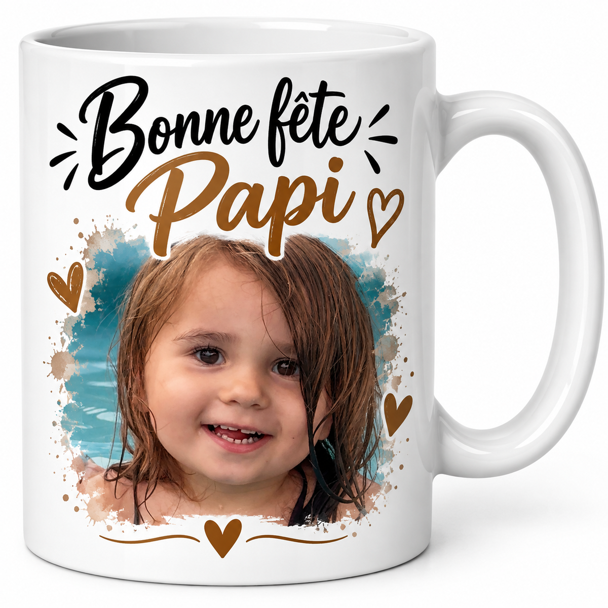 Mug personnalisé Bonne fête Papi avec photo – Cadeau unique pour grand-père