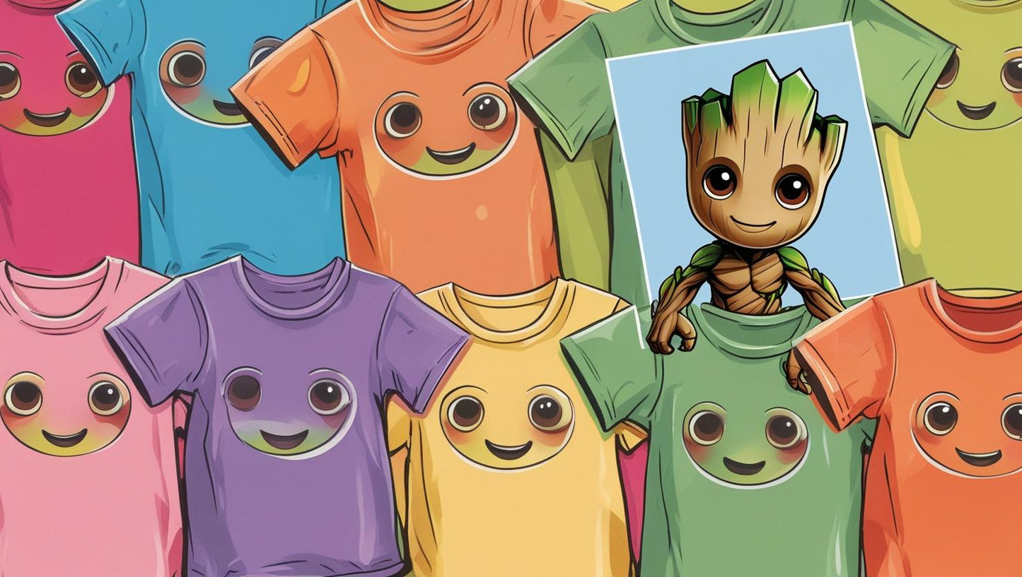 Tee-shirts enfants groot personnalisé fait main