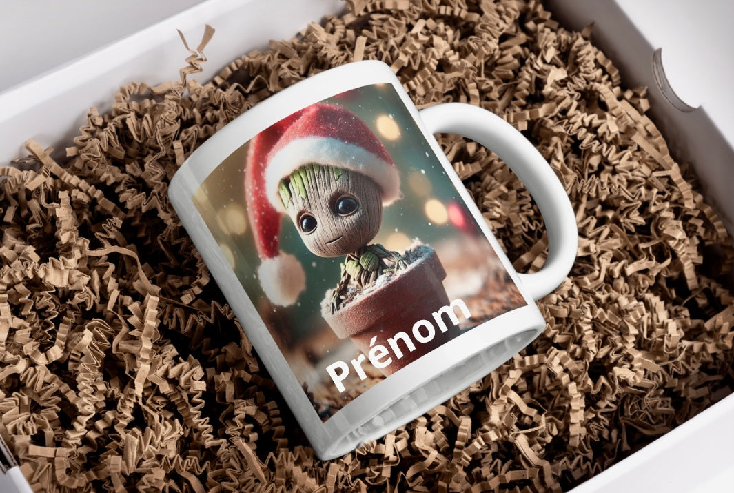 Mug Groot de Noël personnalisé – Cadeau unique et fait main