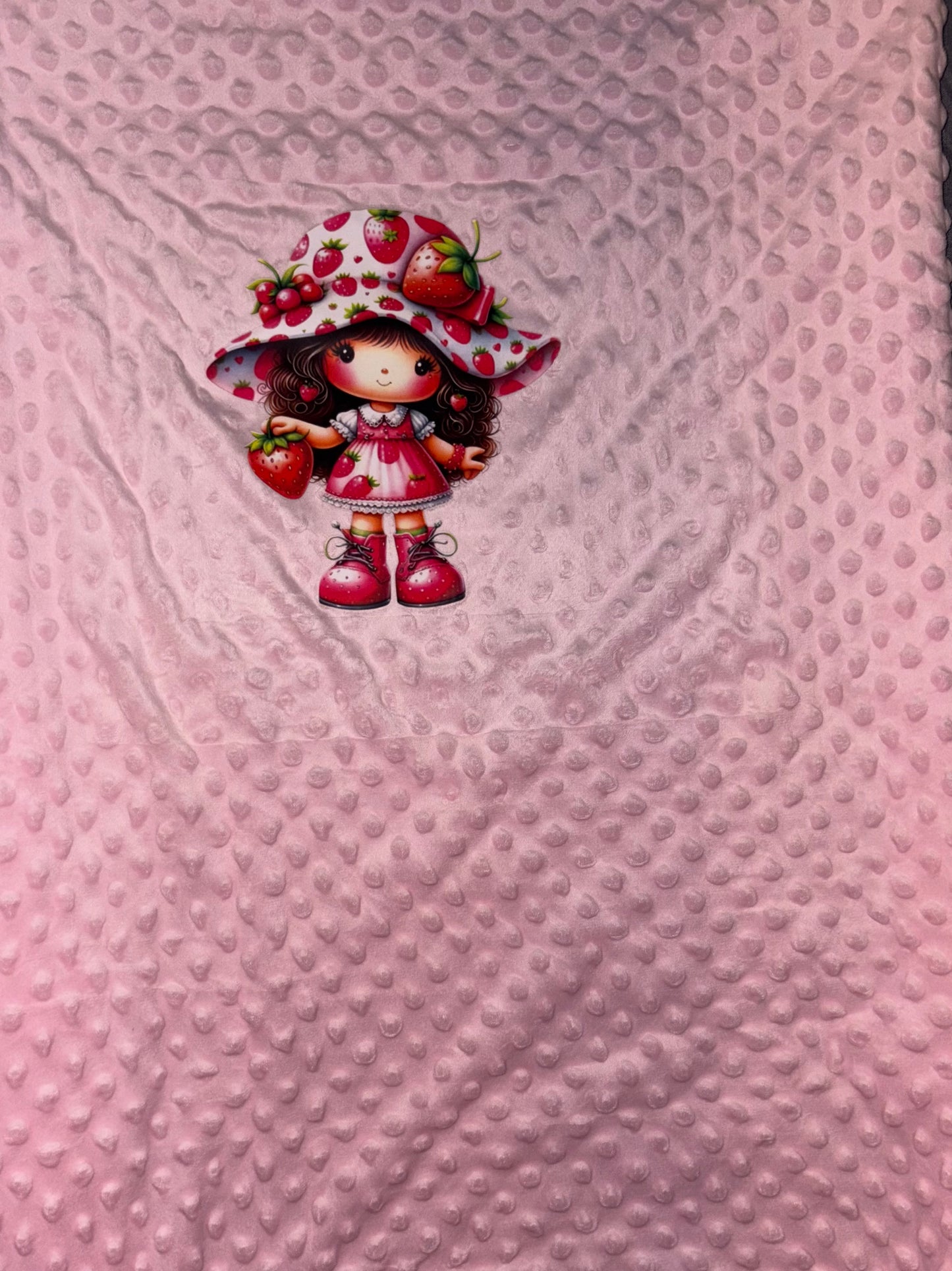 Couverture charlotte aux fraises fait main