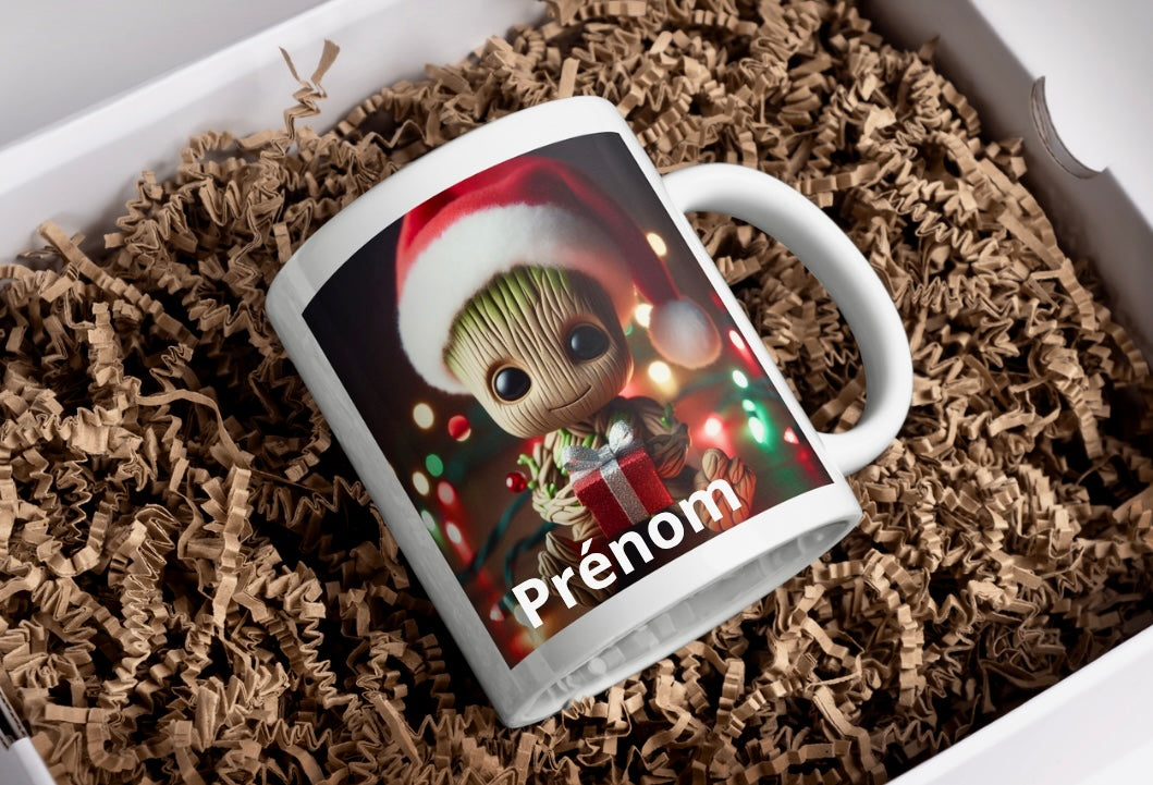 Mug Groot de Noël personnalisé – Cadeau unique et fait main