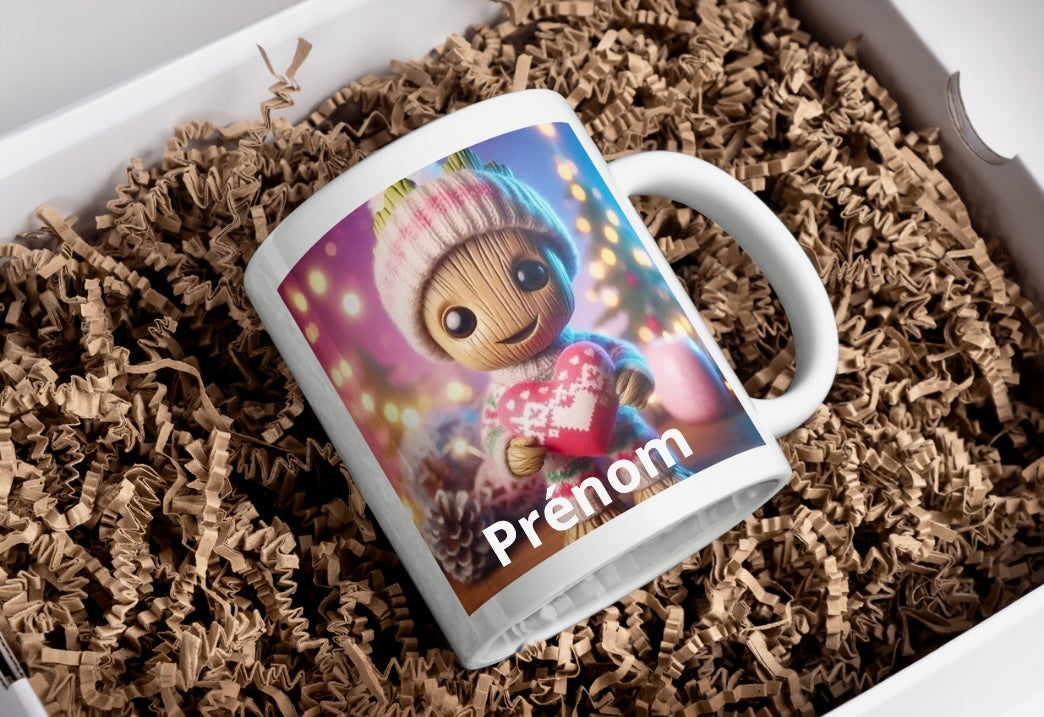 Mug Groot de Noël personnalisé – Cadeau unique et fait main