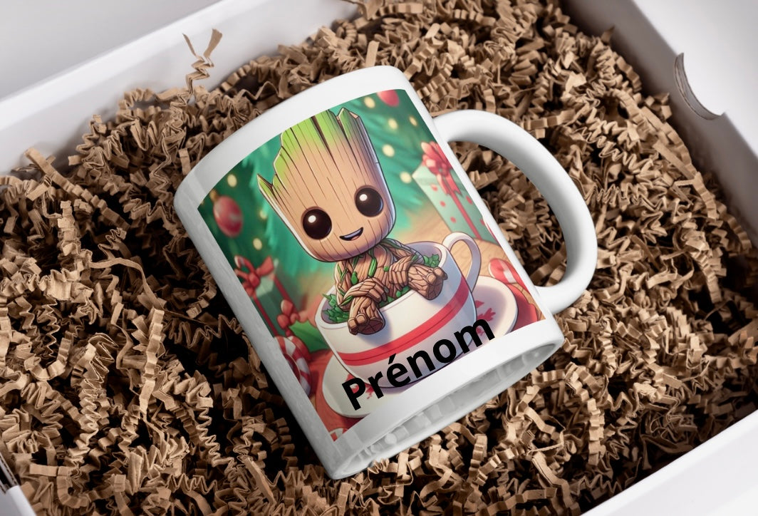 Mug Groot de Noël personnalisé – Cadeau unique et fait main