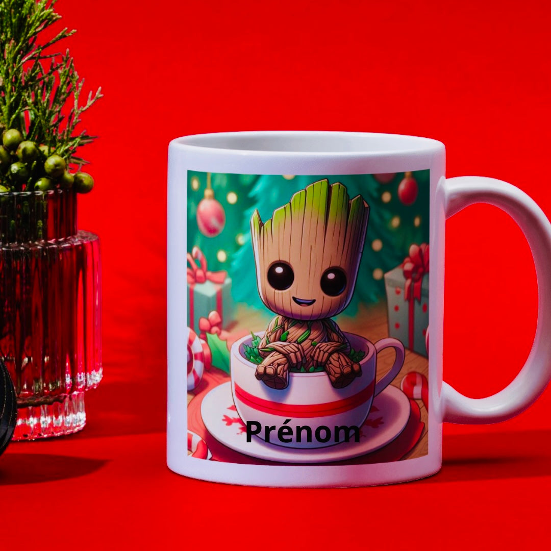 Mug Groot de Noël personnalisé – Cadeau unique et fait main