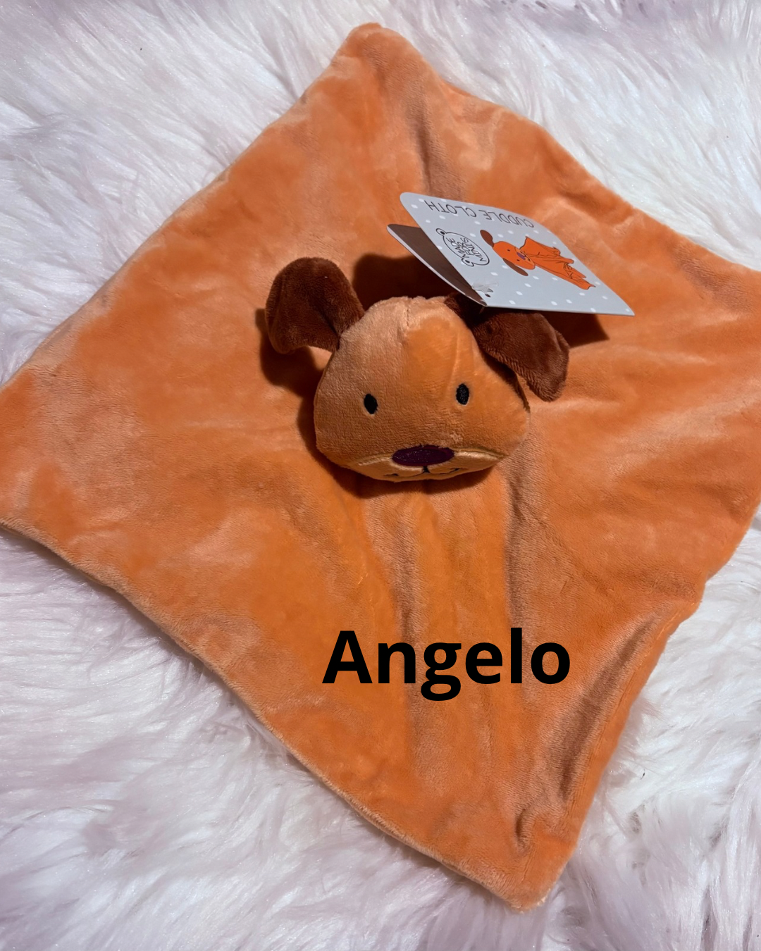 Doudou chien personnalisé fait main