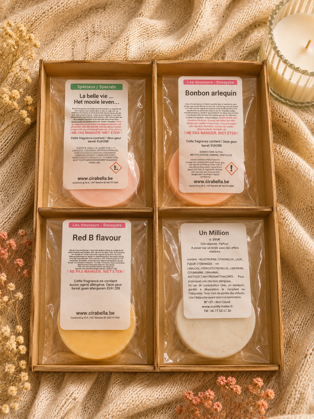Box de 4 fondants parfumés – Collection Gaufres 🧇
