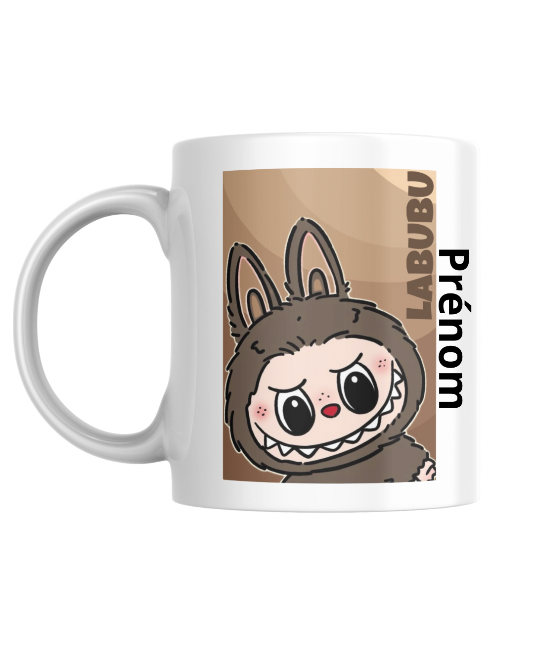 Mug lafufu marrons personnalisés fait main