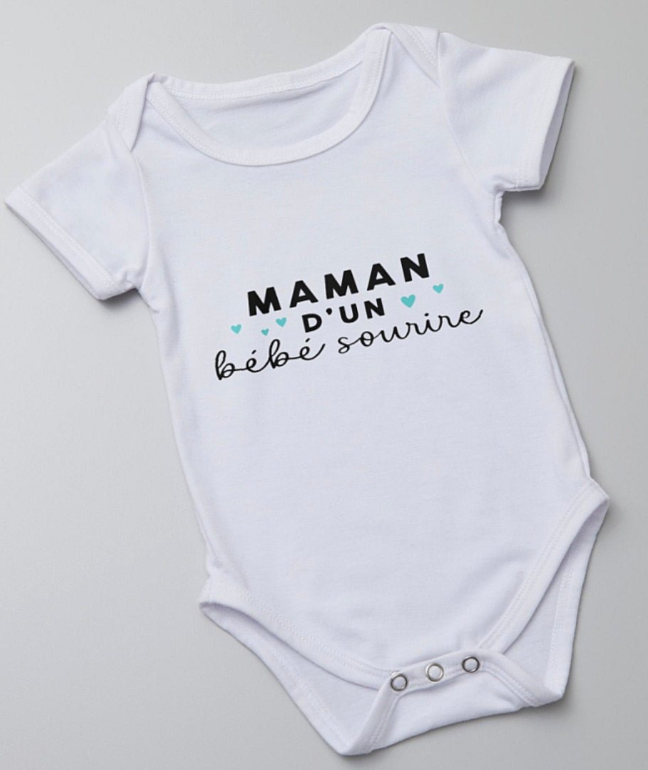 Body bébé - Maman d'un bébé sourire - Dy Louange création