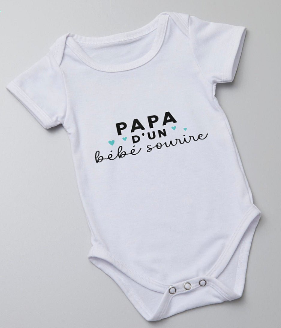 Body bébé - Papa d'un bébé sourire - Dy Louange création