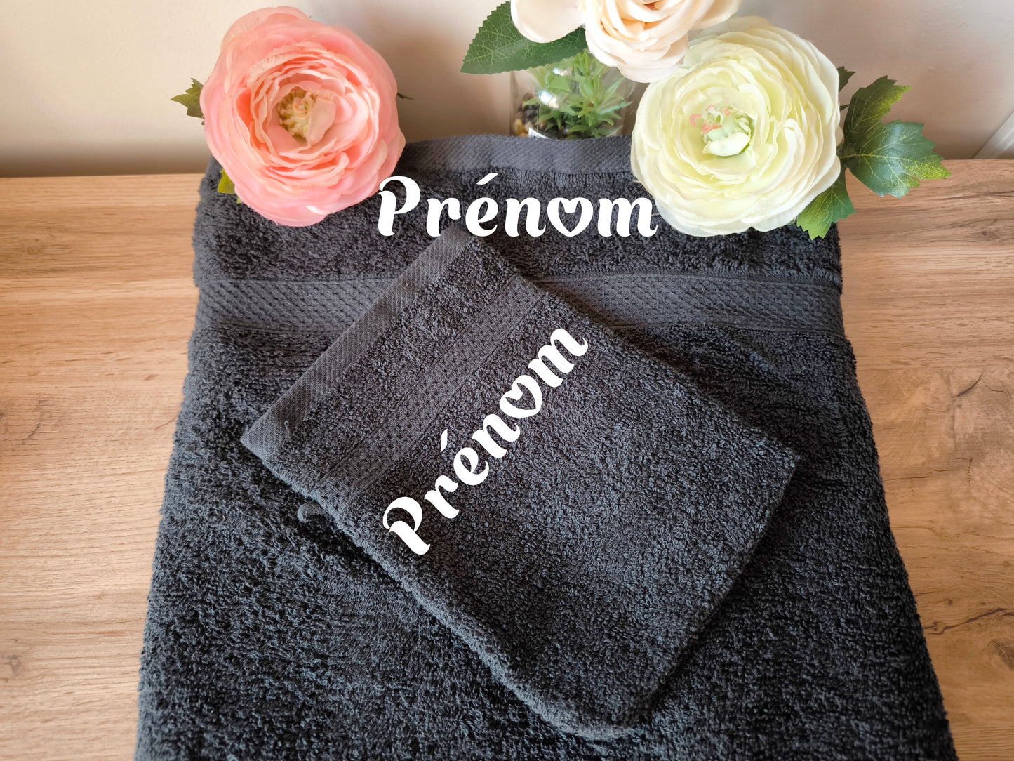 Coffret Bain 2 Pièces Personnalisé – Douceur et Élégance en Coton