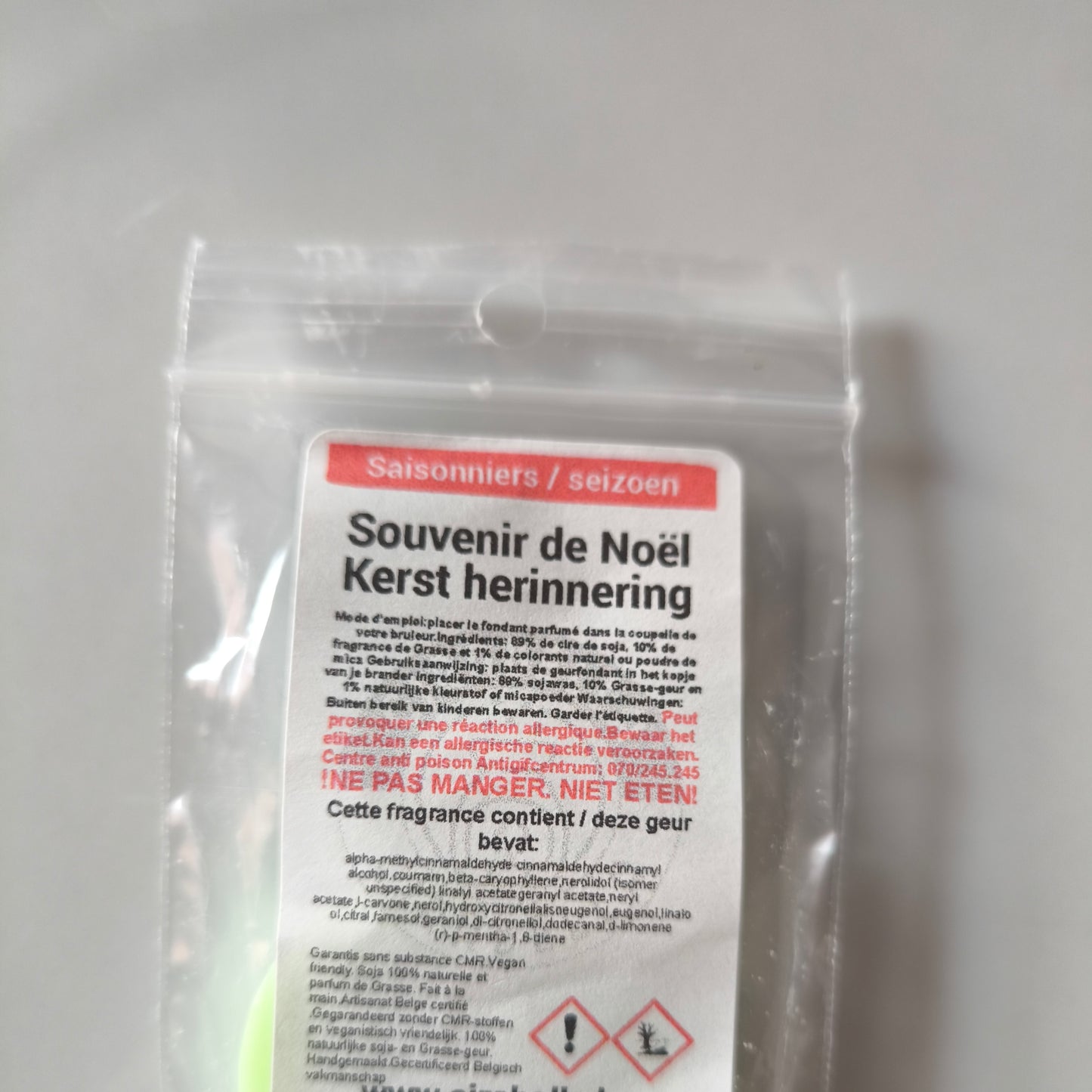 Tartelette de cire parfumée Souvenir de noël
