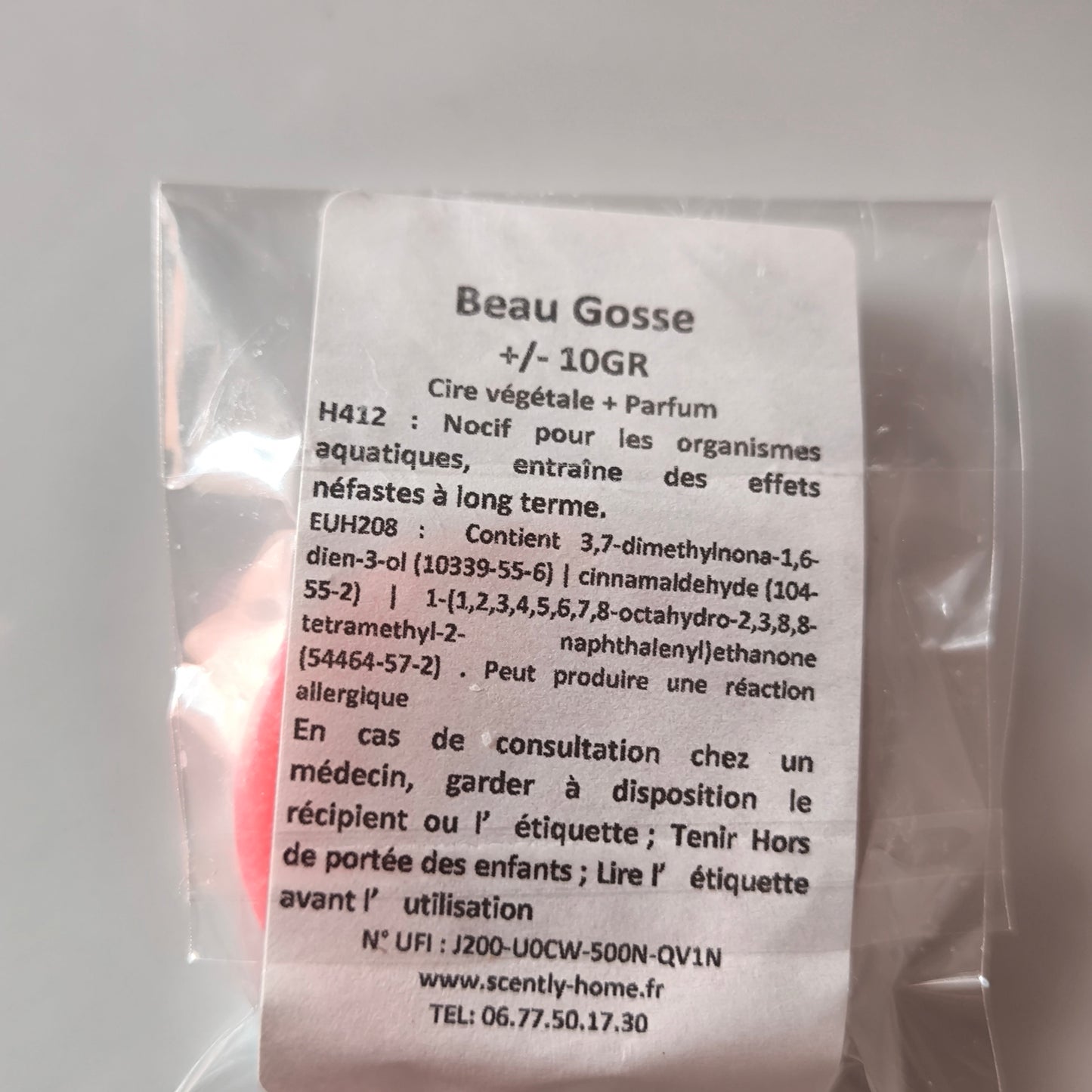 Tartelette de cire parfumée Beau goss dupe "Pure XS"