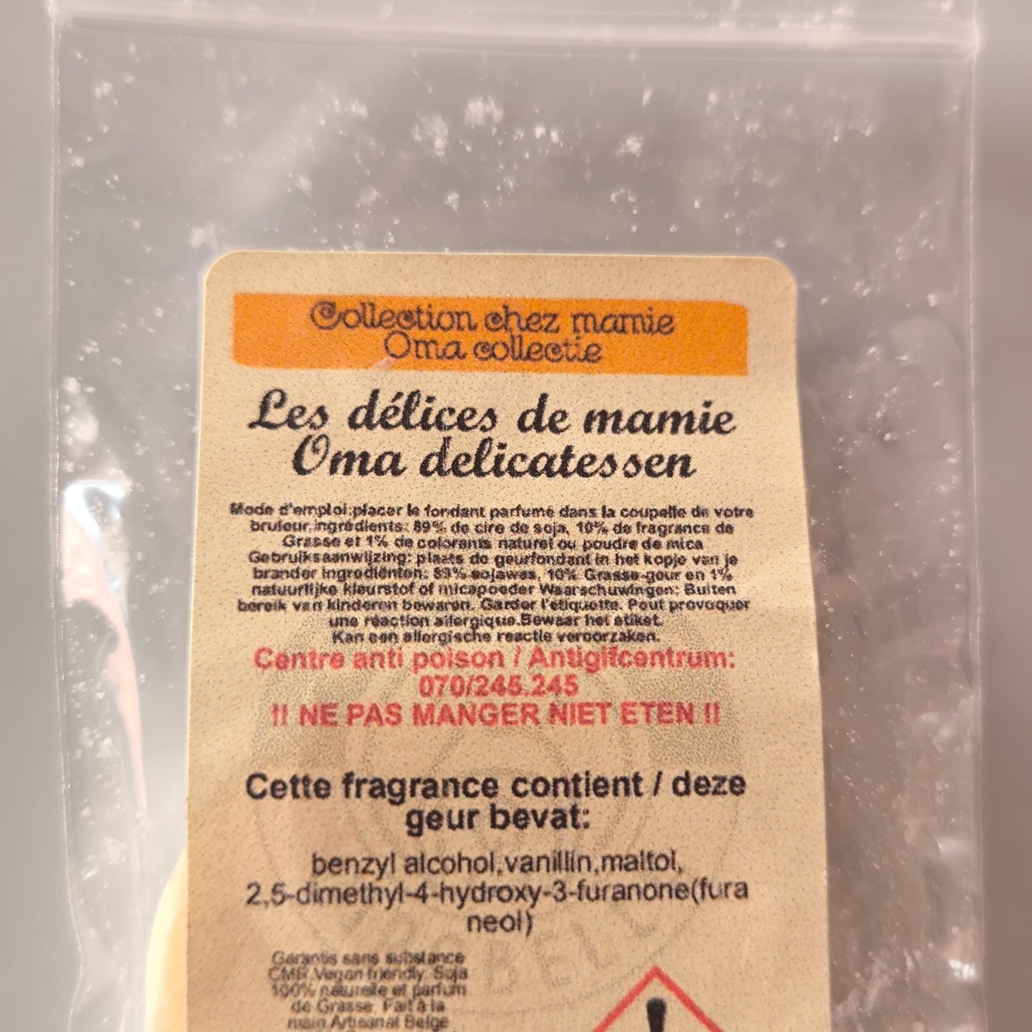Tartelette de cire parfumée Les délices de mamie - Dy Louange création