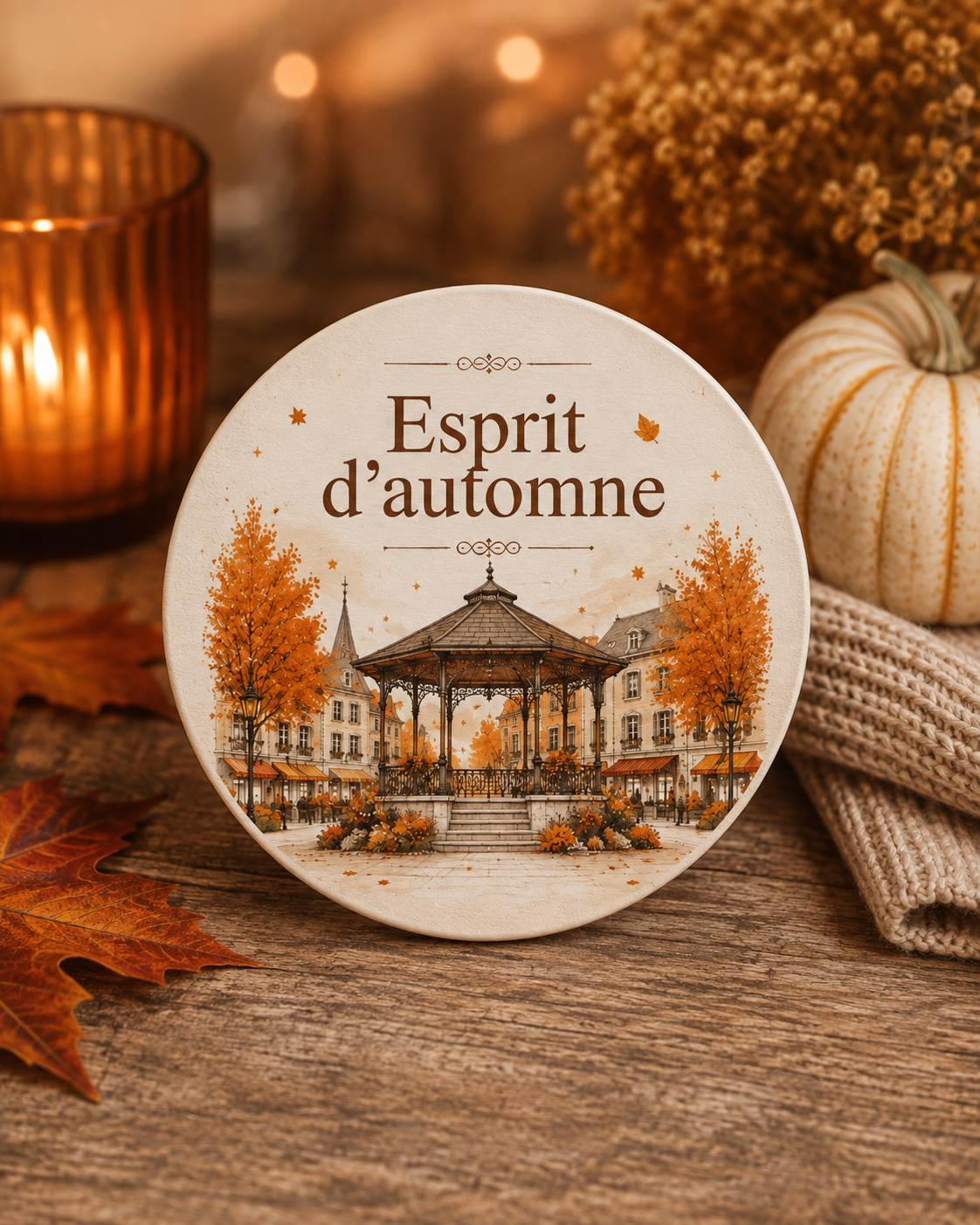 Sous-verre “Esprit d’automne”