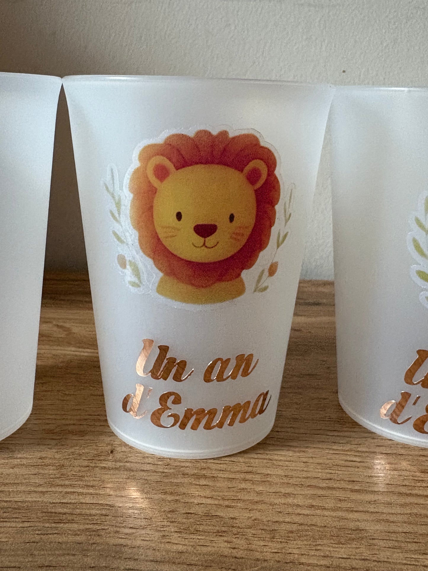 Gobelets anniversaire -personnalisé thème animaux 300 ml