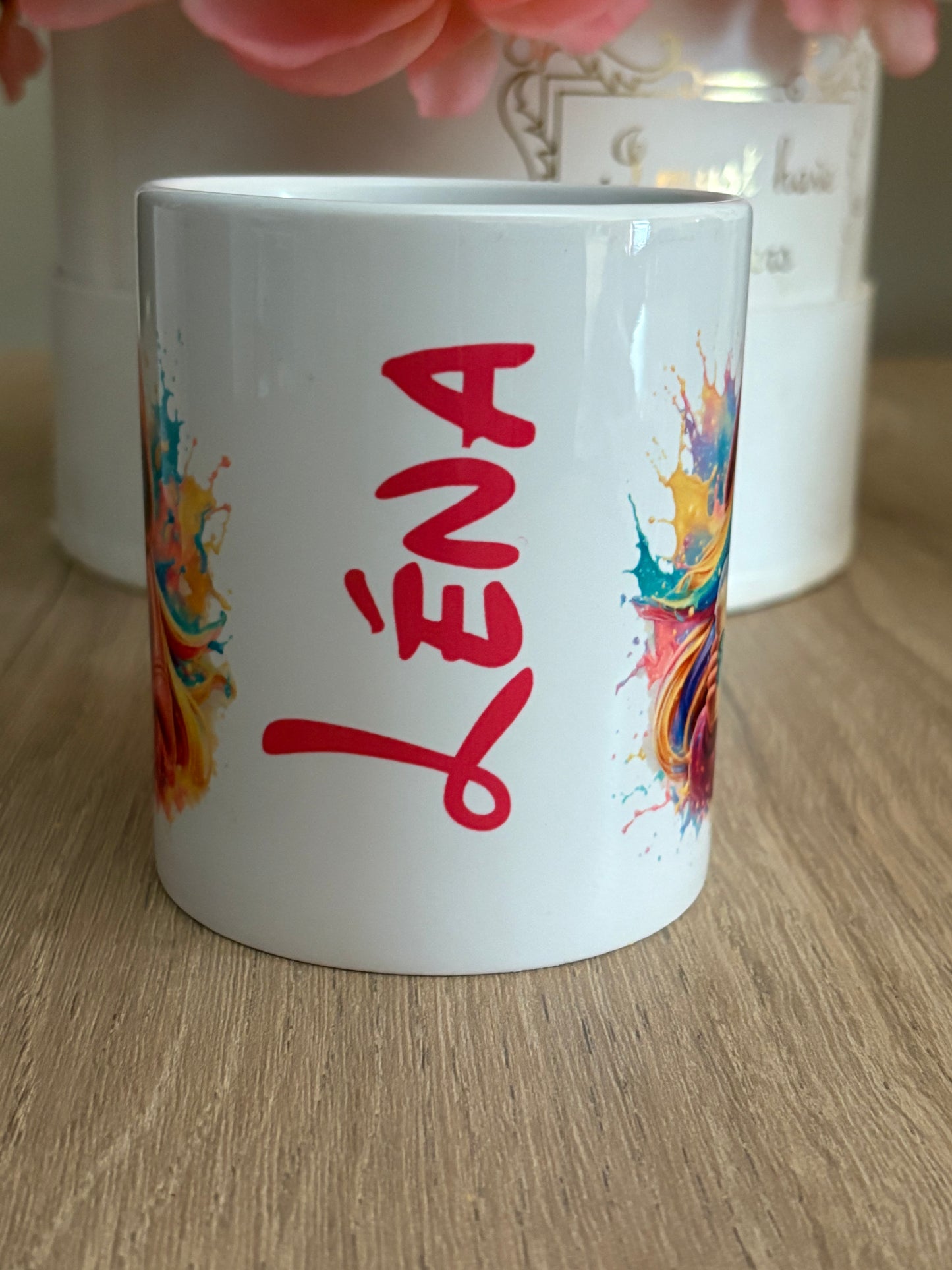 Mug personnalisé “Raiponce” – Fait main (300 ml)