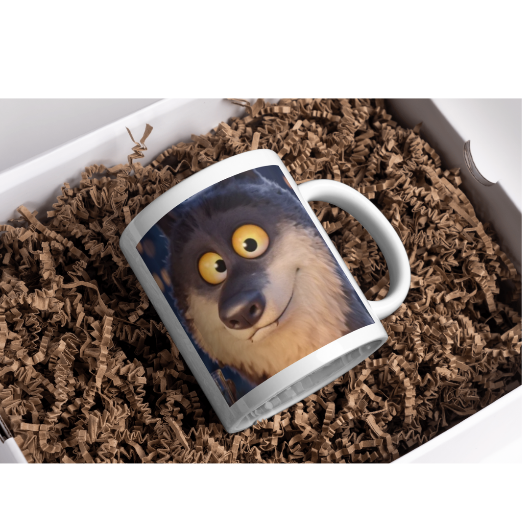 Mug Loup Personnalisé Fait Main – Mug Artisanal avec Prénom