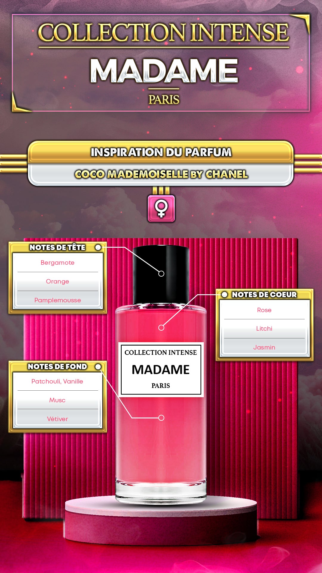 Parfum Madame femme 50 ml