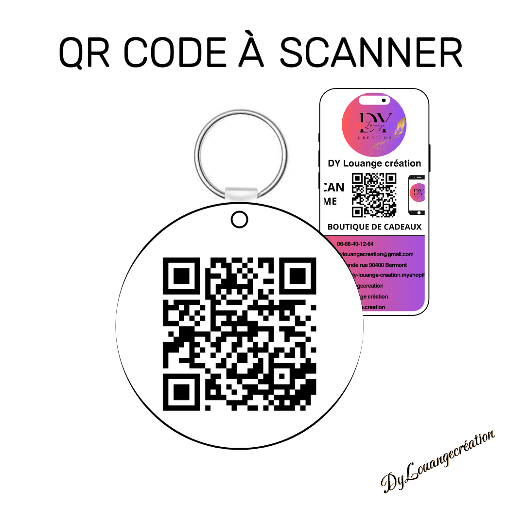 Porte-clés logo/ QR code d'entreprise