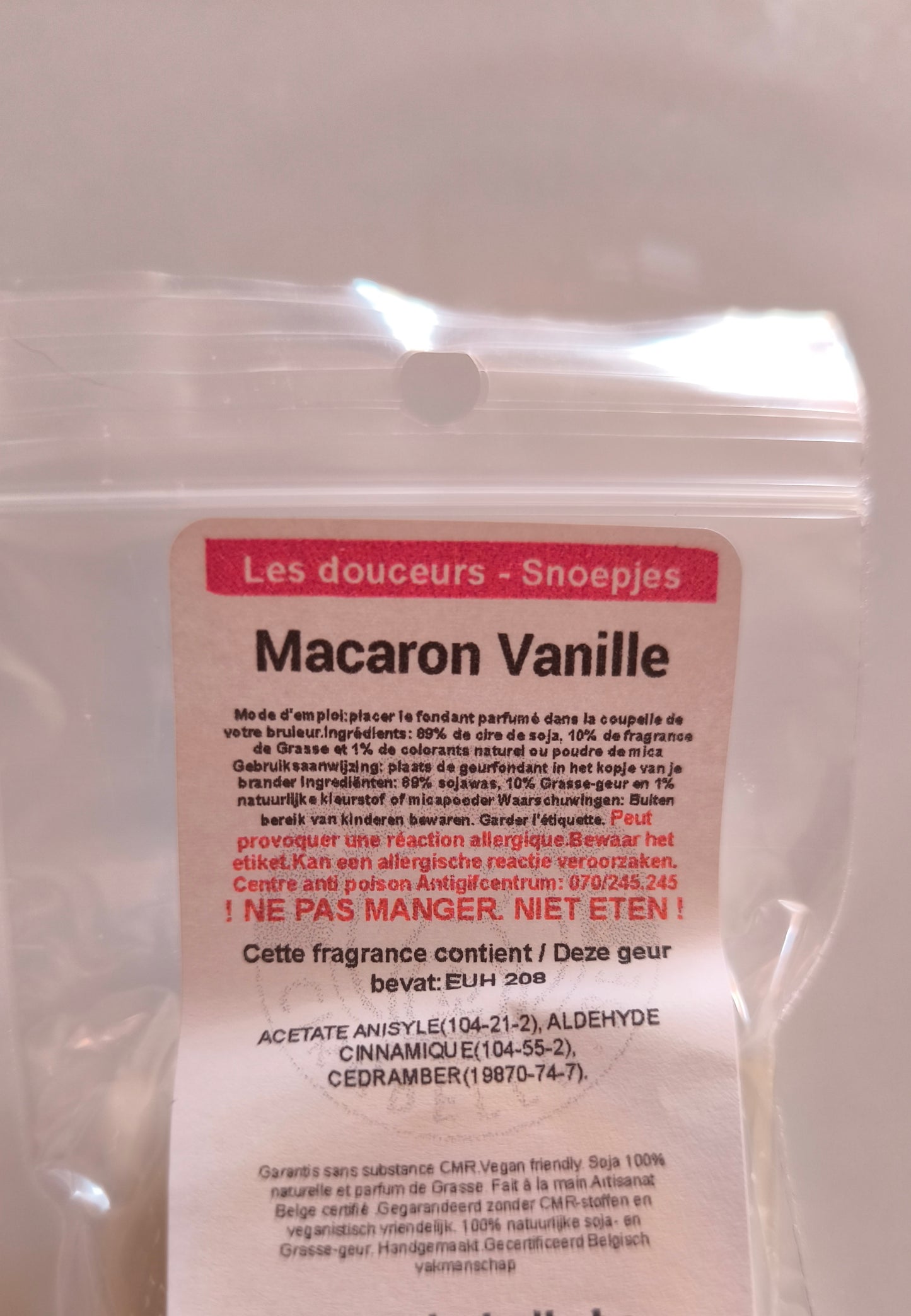 Tartelette de cire parfumée Macaron vanille