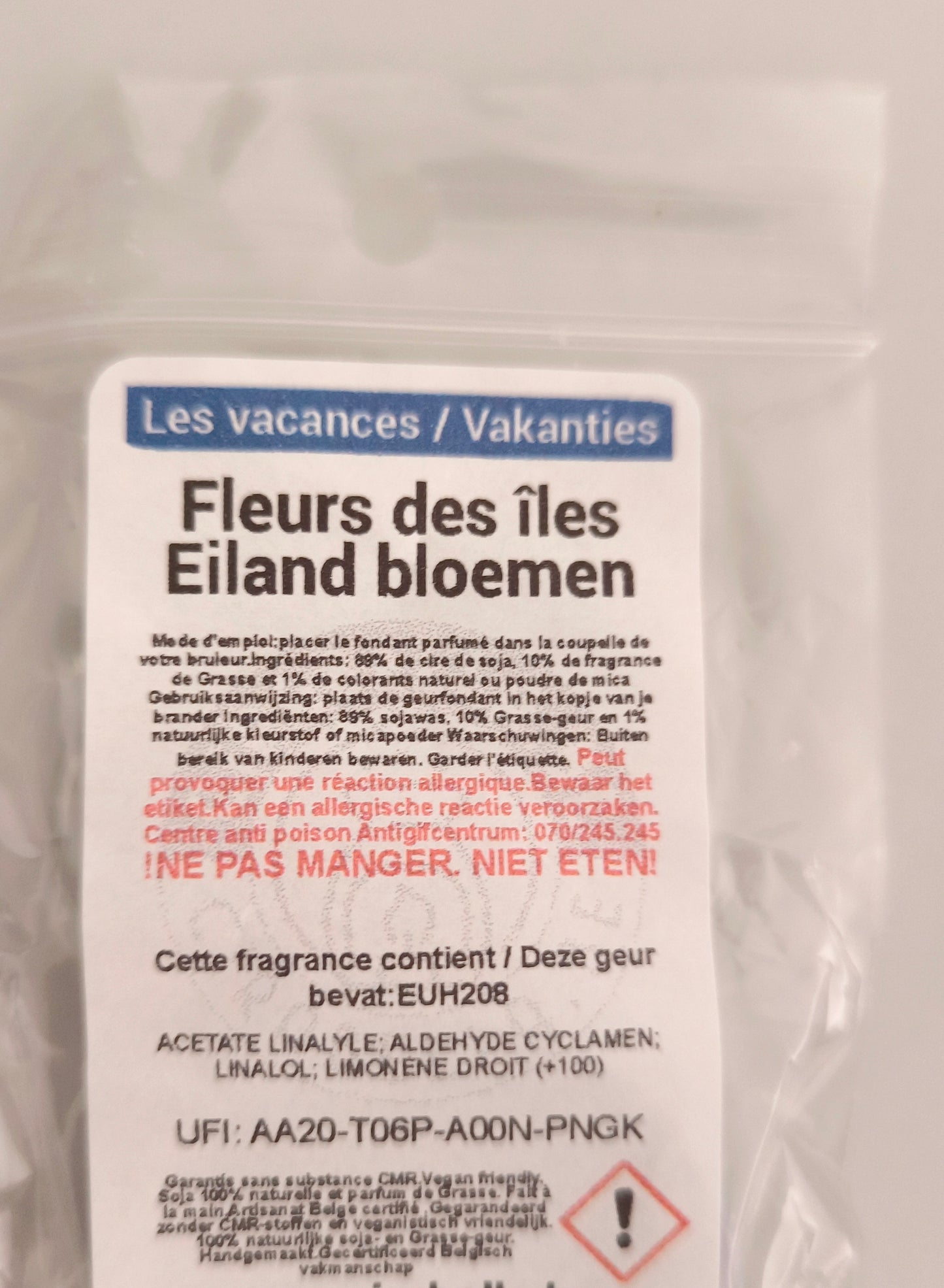 Tartelette de cire parfumée Fleurs des îles