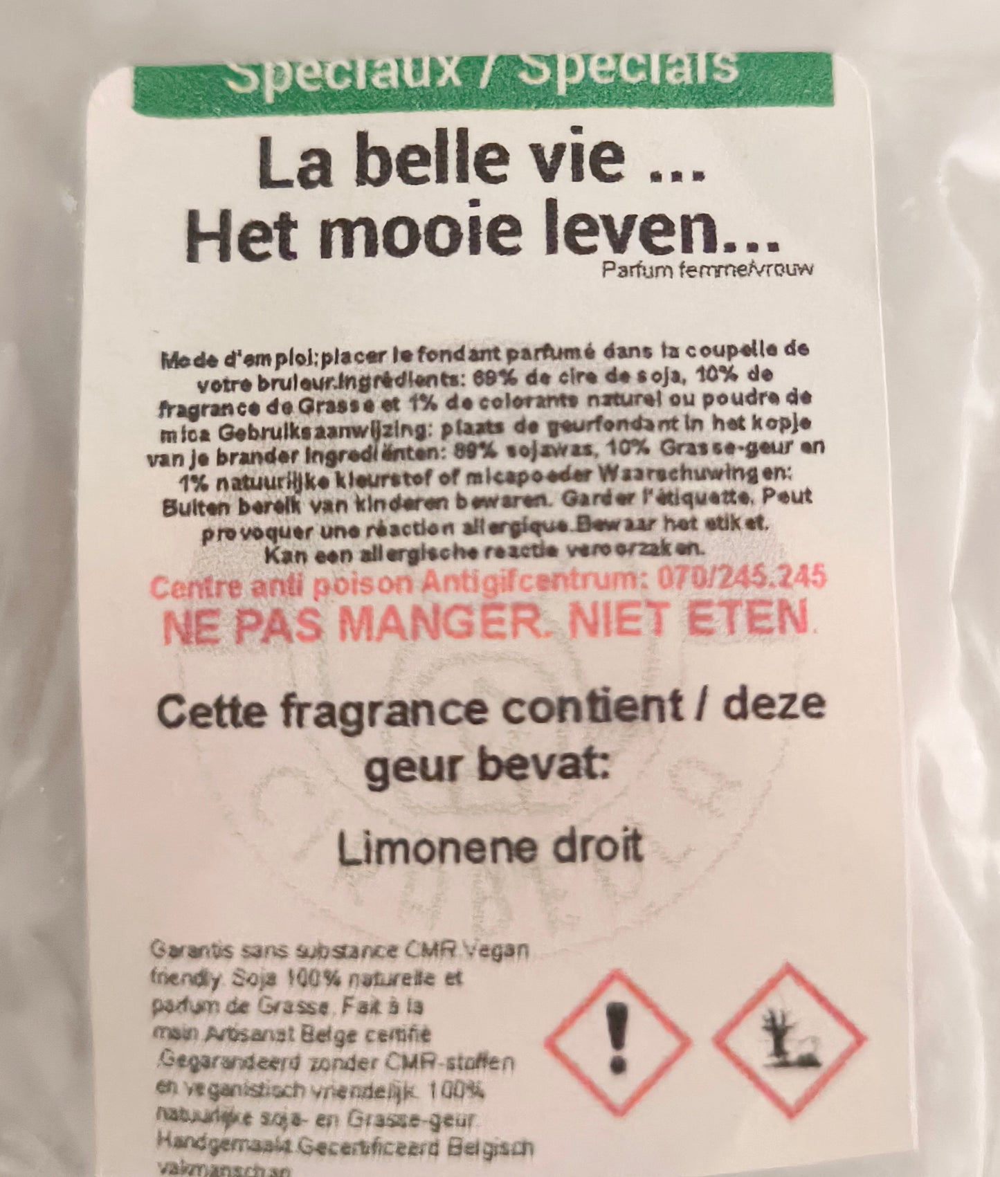 Tartelette de cire parfumée La belle vie