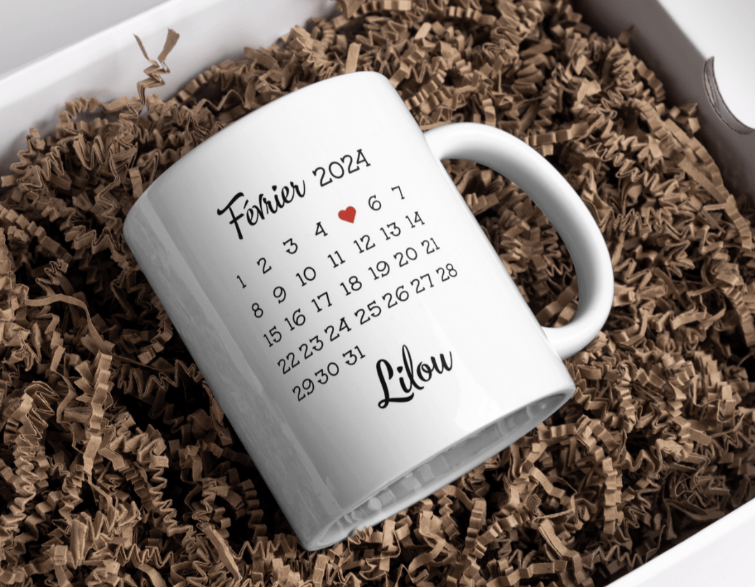 Mugs photo calendrier personnalisé - Dy Louange création