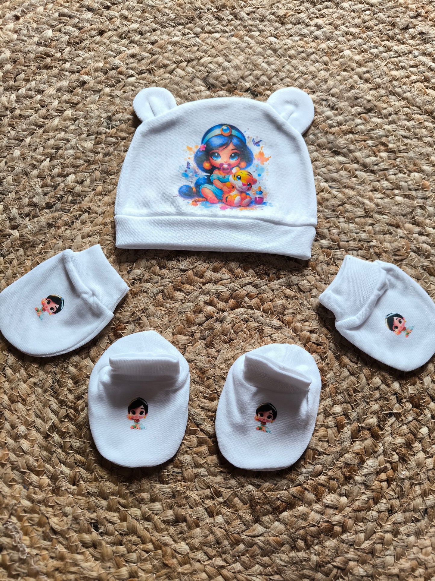 Ensemble personnalisé 3 pièces bébé fille