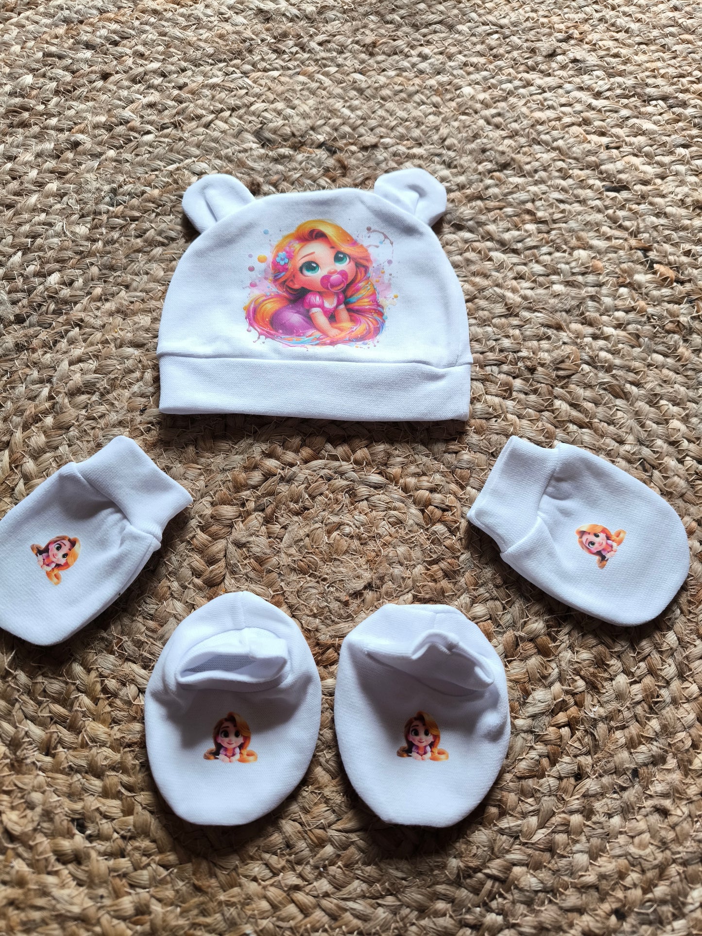 Ensemble personnalisé 3 pièces bébé fille