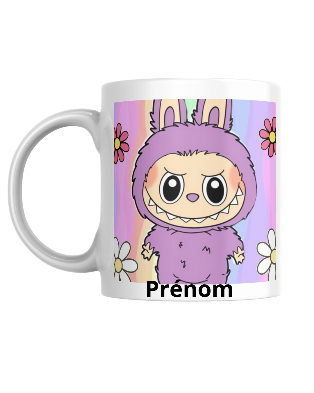 Mugs lafufu fleurie personnalisé fait main