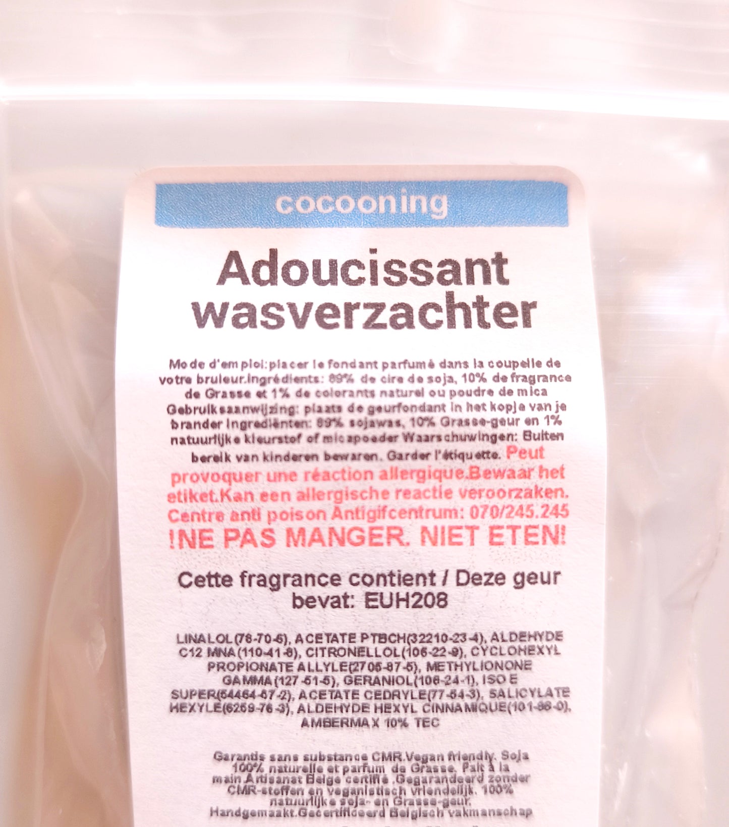 Tartelette de cire parfumée Adoucissant