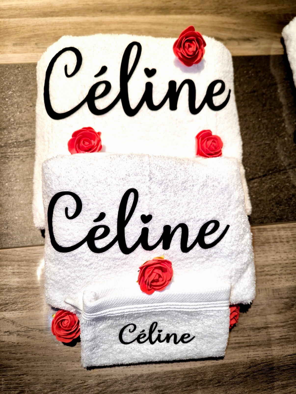 Coffret Bain 3 Pièces Personnalisé – Douceur et Élégance en Coton