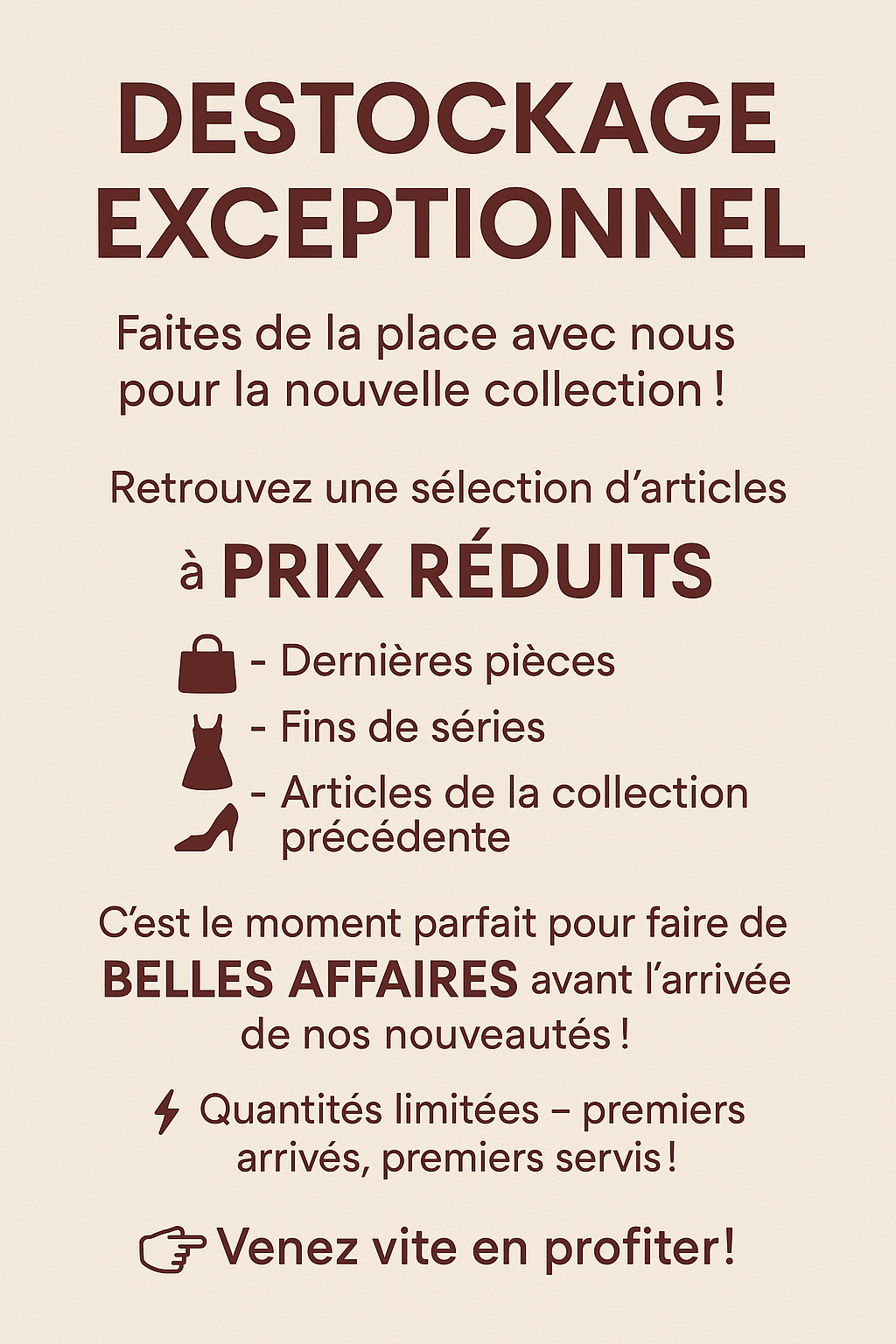 Destockage exceptionnel
