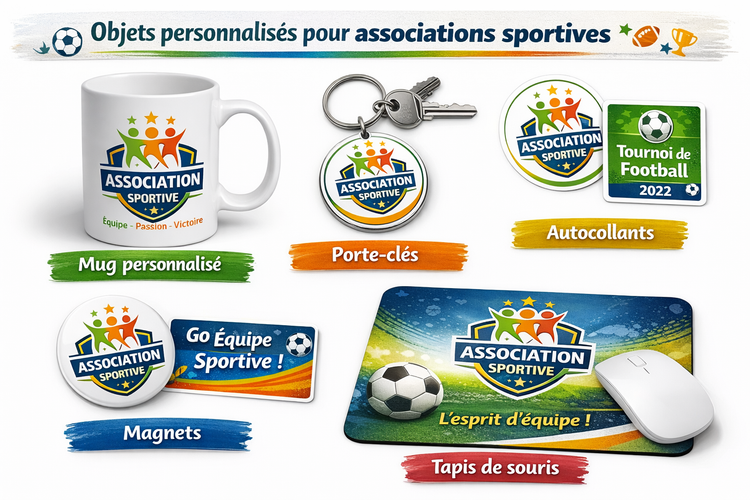Objets personnalisés pour associations sportives – Créations sur mesure