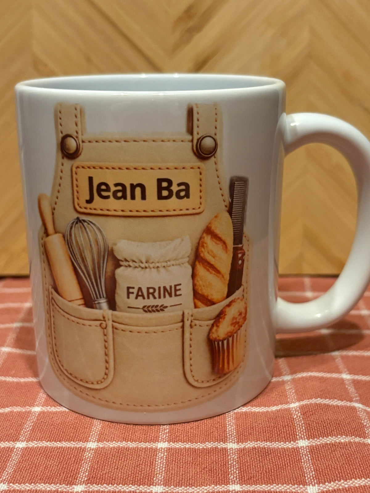 Mug Pâtissier 3D Personnalisé avec Prénom