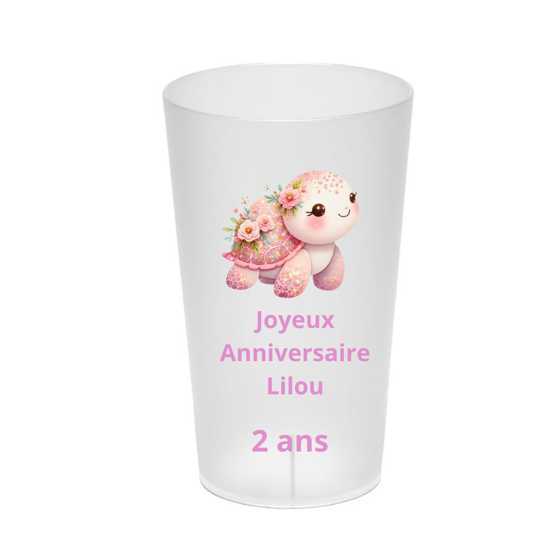 Gobelet personnalisé Tortue fait main – 30 cl