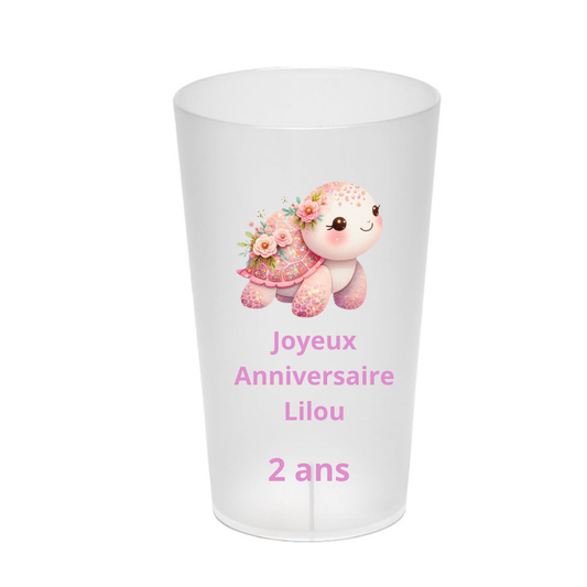 Gobelet personnalisé Tortue fait main – 30 cl