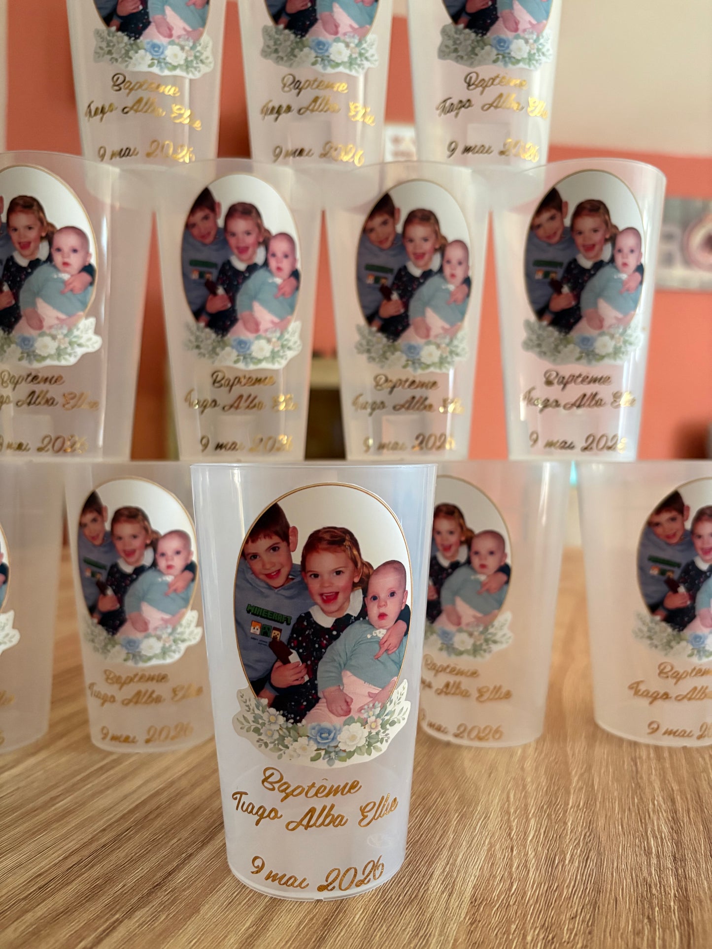 Stickers personnalisés pour gobelets, verres et pot , bouteille et décorations festives – Dy louange création