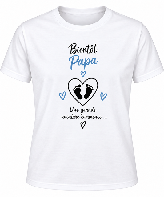 Tee-shirt Bientôt Papa – Annonce grossesse originale