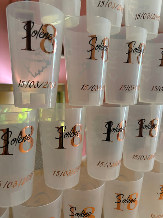 Gobelet Anniversaire Personnalisé – Fait Main