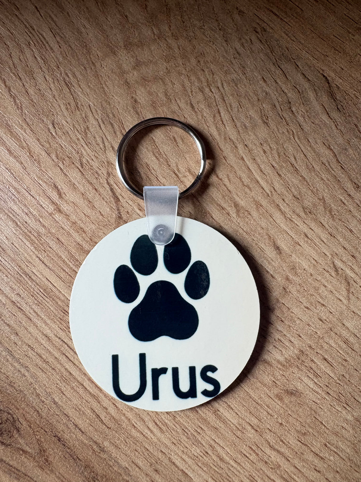Porte-clé Personnalisé Chien – Photo & Empreinte de Patte avec Prénom