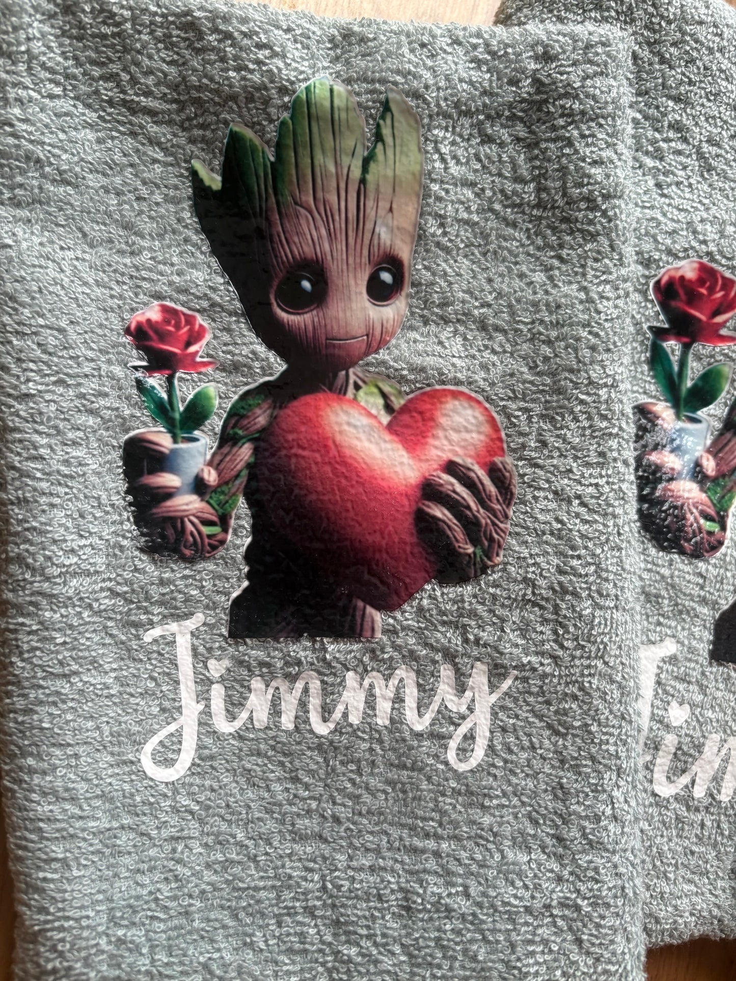 Coffret serviette groot love personnalisé fait main