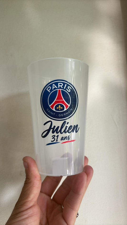 Gobelet PSG Personnalisé Prénom & Âge | Anniversaire