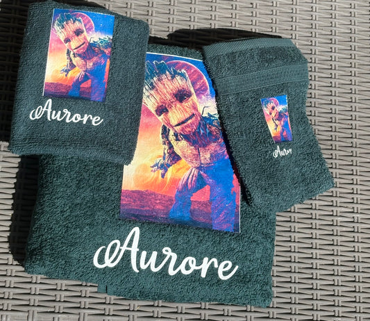 Coffret serviette groot dans la galaxie personnalisée fait main