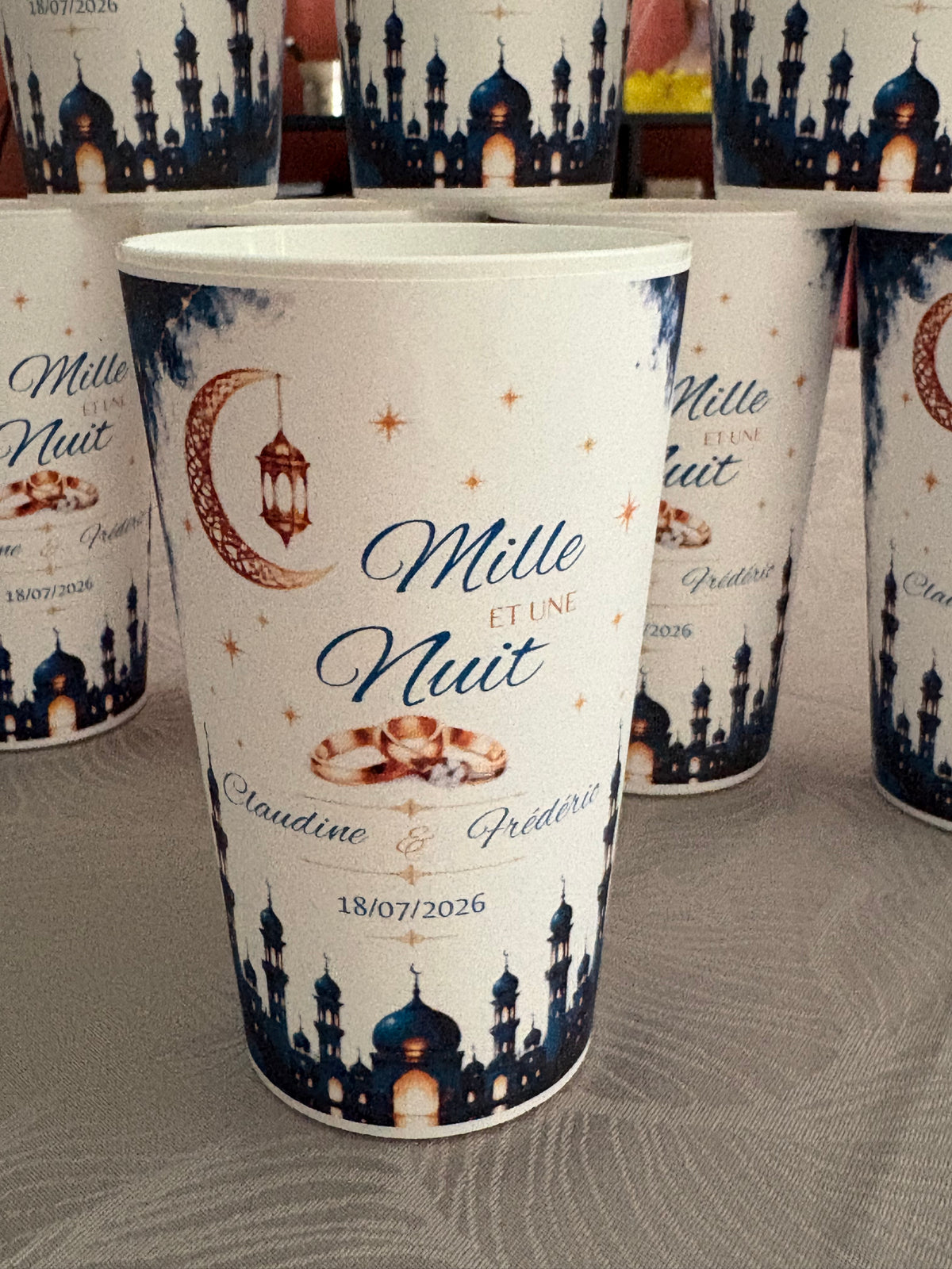 ✨ Gobelet mariage personnalisé mille et une nuit – Fait main