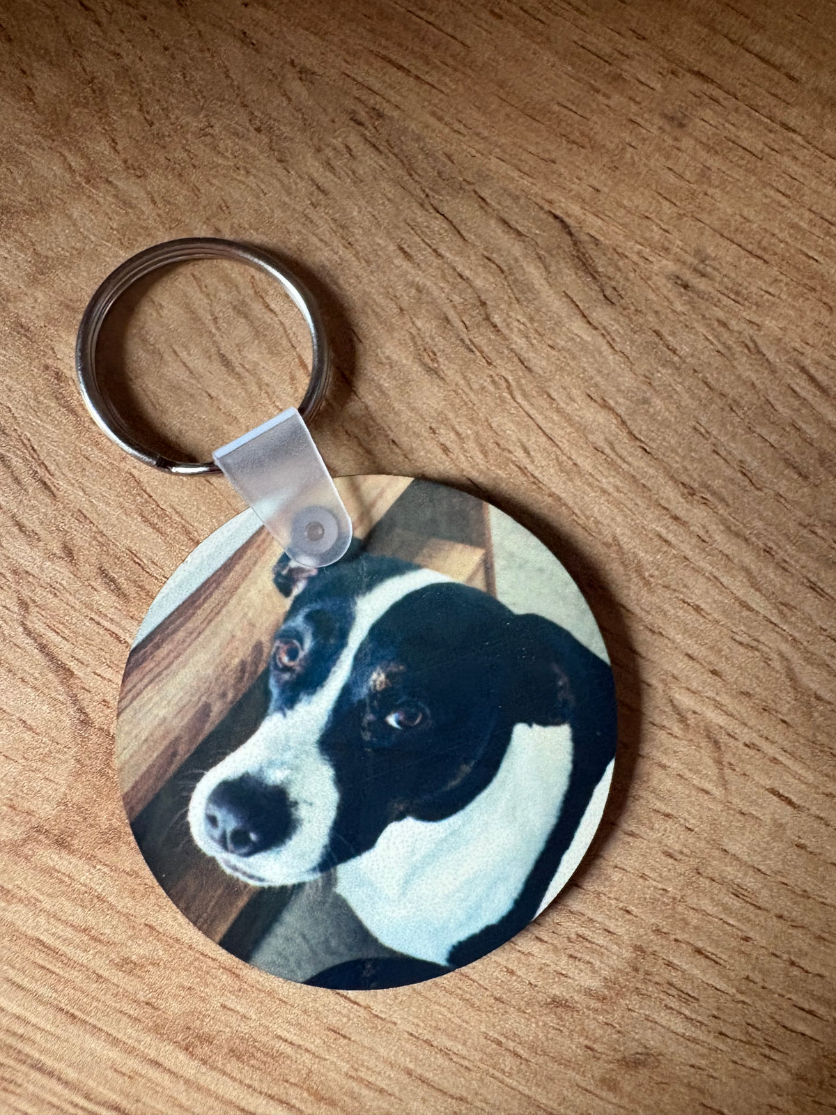 Porte-clé Personnalisé Chien – Photo & Empreinte de Patte avec Prénom