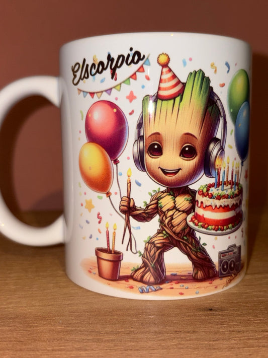 Mug Groot Anniversaire Personnalisé avec Prénom