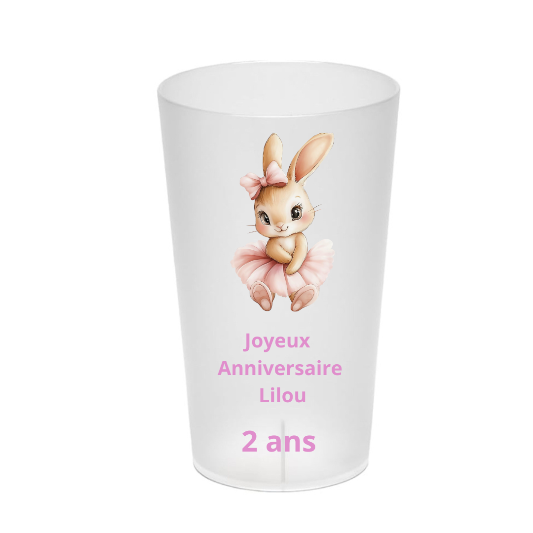 Gobelet personnalisé Lapin fait main – 30 cl